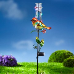 Садовый штекер "Птичка измеритель осадков", металл, высота 90 см
